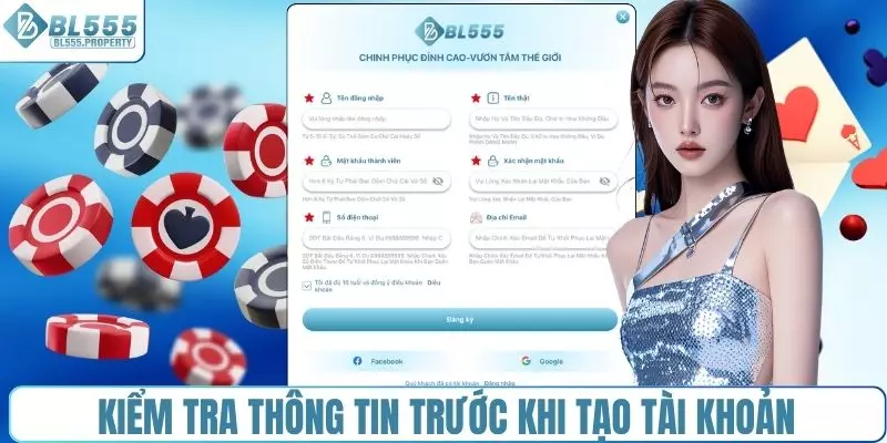 Kiểm tra thông tin để hoàn tất tạo tài khoản